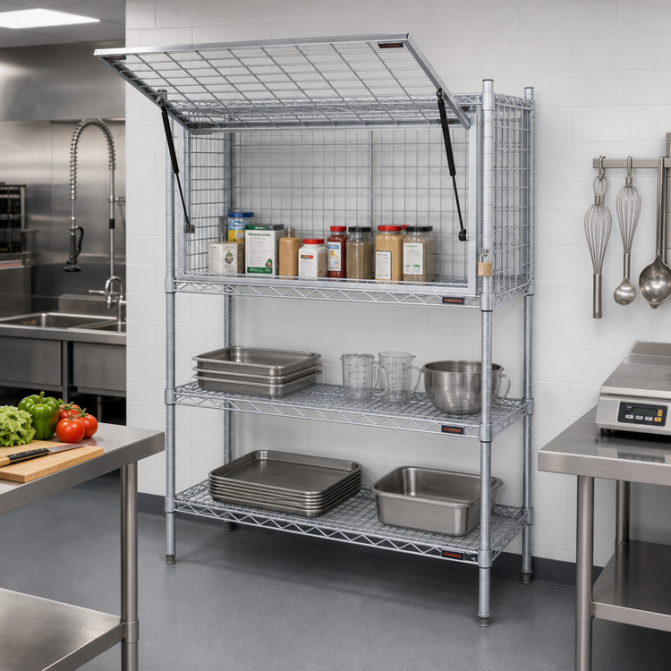 Product image #2 for EAGLEbrite Zinc Security Enclosure Kit with Single Flip-Up Door, 36"W x 21"D