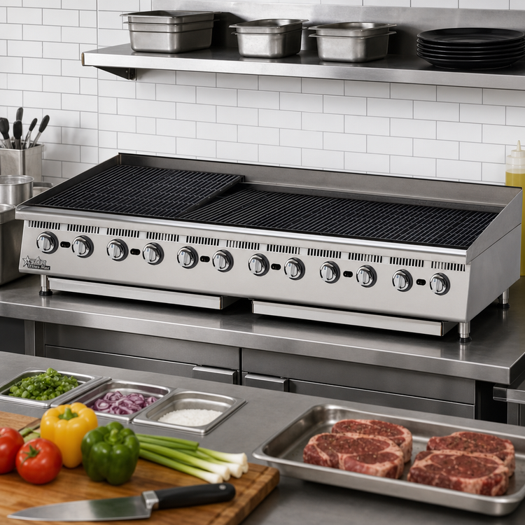 Product image #2 for Star Ultra-Max 72-Inch Gas Lava Rock Charbroiler