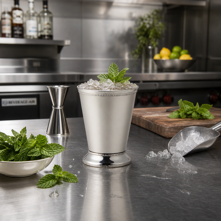 Product image #2 for American Metalcraft Classic Beaded 12 oz. Mirrored Stainless Steel Mint Julep Cup