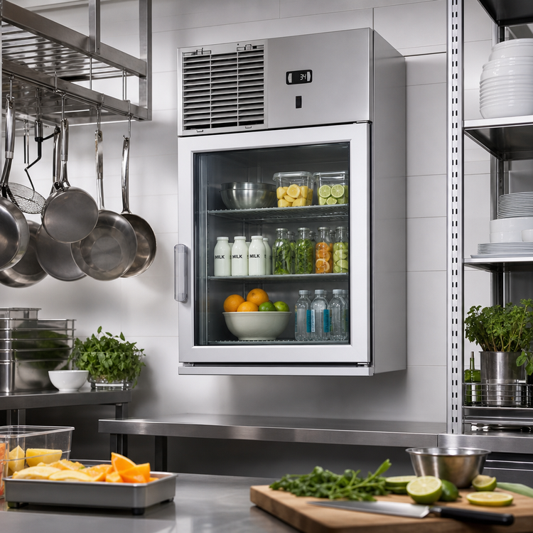Product image #2 for Glastender 24-Inch Wall-Mount Refrigerator with Left-Hinged Glass Door