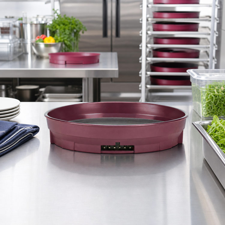 Product image #3 for Cambro Camduction® Base for 9-Inch Plate, Cranberry