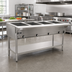 Thumbnail image #2 for Eagle SDHT4-240 Electric Stationary Open-Base Hot Food Table with 4 Dry Wells, Stainless Steel, 240V