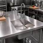 Thumbnail image #2 for John Boos CUT1620144 Single-Compartment Weld-In Undermount Sink, 16 x 20 x 14 in., 14-Gauge Type 300 Stainless Steel