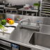 Thumbnail image #2 for T&S Brass B-1120-XS Deck-Mount Workboard Faucet with 8-Inch Centers and 6-Inch Swing Nozzle
