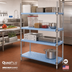Thumbnail image #2 for QuadPlus Solid Blue Polymer Shelf Mat with MICROGARD Antimicrobial Protection, 60 x 21 Inches