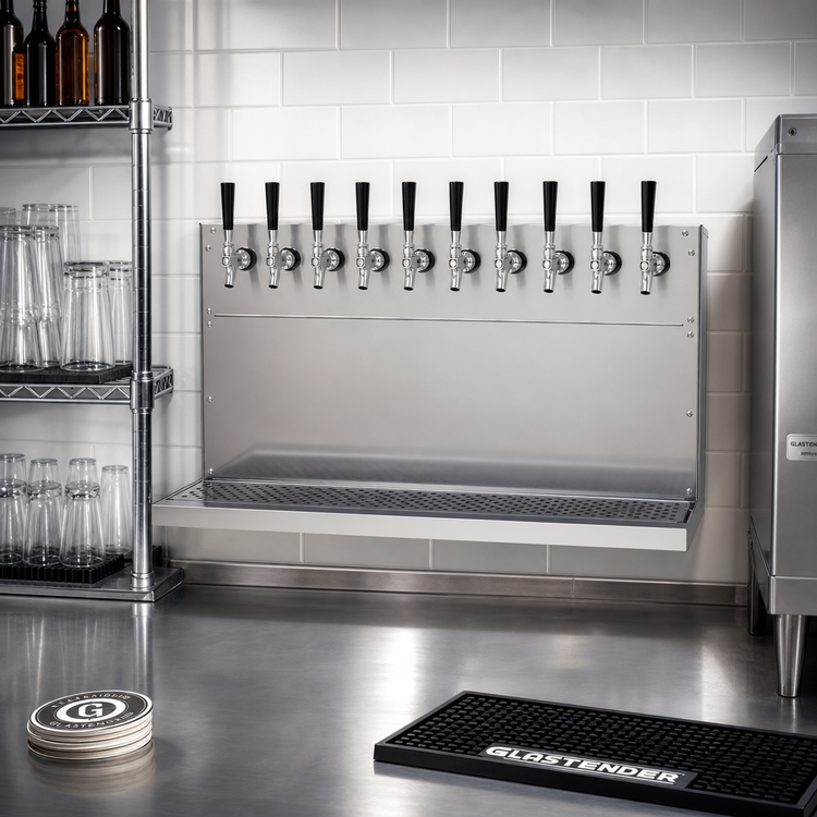 Product image #2 for Glastender WT-10-SSR Wall-Mount Glycol-Cooled Draft Dispensing Tower, 10 Faucets