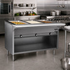 Thumbnail image #2 for Eagle Group Spec-Master HT3CB-208-3 Electric Hot Food Table, 3 Full-Size Wet/Dry Wells, Enclosed Base, Cutting Board, 48-Inch, 208V
