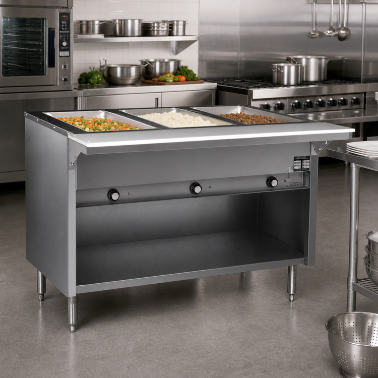 Product image #2 for Eagle Spec-Master Electric Hot Food Table with 3 12 x 20 Wet/Dry Wells, 48-Inch, 208V