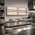 Thumbnail image #2 for Hatco Glo-Ray 60-Inch Lighted Dual Infrared Strip Heater, 3-Inch Spacer, Aluminum, 3700 Watts