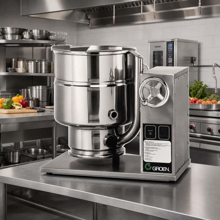 Product image #2 for Groen 40 Quart Electric Tabletop Tilting Steam-Jacketed Kettle with Advanced Controls