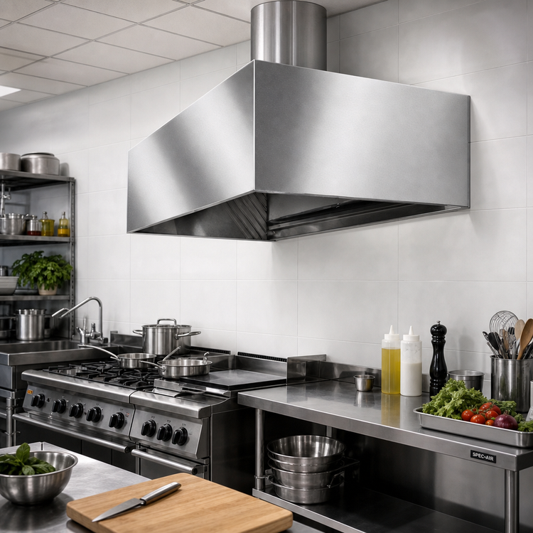 Product image #2 for SpecAir Condensate Hood with 12-Inch x 12-Inch Exhaust Collar, 48-Inch W x 36-Inch D x 20-Inch H, 304 Stainless Steel