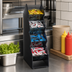 Thumbnail image #2 for Vollrath Vertical Countertop Condiment Caddy, 4 Compartments, Black ABS Plastic and Smoked Acrylic