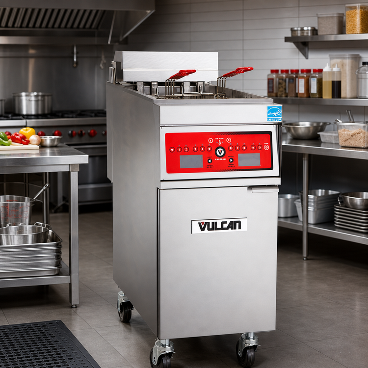 Product image #3 for Vulcan 1ER85A Free-Standing Electric Deep Fryer, 21-Inch Wide, 85 lb. Capacity, Solid State Analog Controls