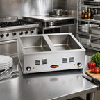 Thumbnail image #2 for Eagle Group RedHots 1220FW2-208 Countertop Electric Food Warmer, 2 Full-Size Pans, Wet/Dry, Stainless Steel, Infinite Controls, 208V