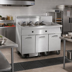 Thumbnail image #2 for Imperial (Middleby) IFSCB550EC Electric 5-Tank Battery Floor Fryer, 50 lb. Each, Computer Controls, Built-In Filter, Dump Station