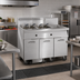 Thumbnail image #2 for Imperial Electric Floor Model 5-Tank Battery Fryer with Built-In Filter System and Dump Station