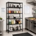 Thumbnail image #2 for Quantum 5-Shelf Wire Shelving Starter Kit, 54 in. W x 14 in. D x 63 in. H, Black Epoxy