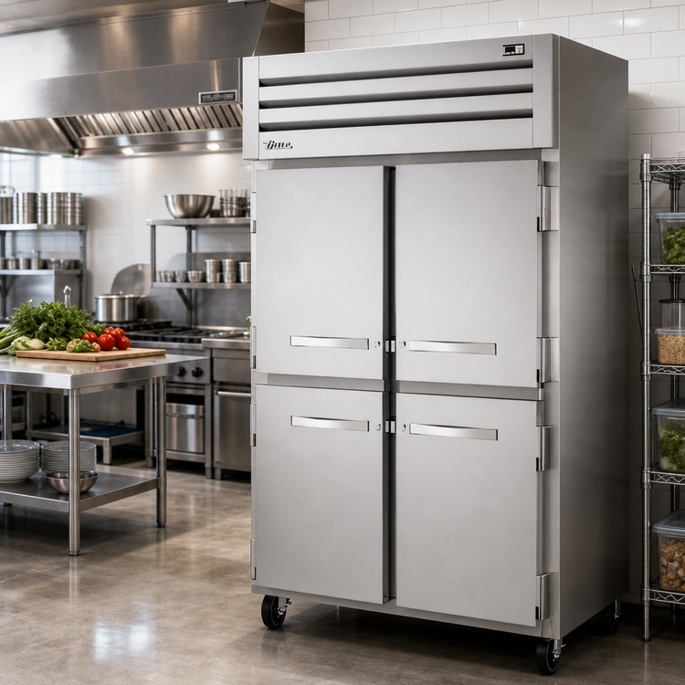 Product image #2 for True SPEC SERIES Two-Section Reach-In Refrigerator with 4 Half Doors