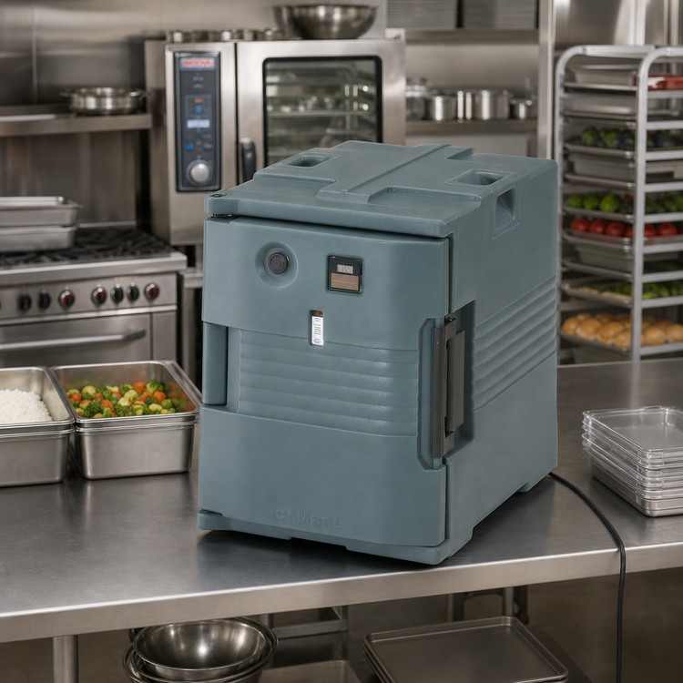 Product image #3 for Cambro Ultra Pan Carrier Heated Replacement Retrofit Door for UPCH400 Series, 110V, Granite Gray