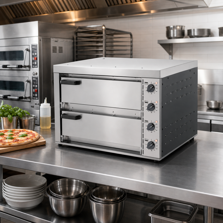 Product image #2 for Eurodib USA NUOVO Double-Deck Countertop Electric Pizza Oven