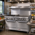 Thumbnail image #2 for Southbend S-Series 60-3/4-Inch Commercial Gas Restaurant Range with 4 Open Burners, 36-Inch Thermostatic Griddle, Convection Oven, and Cabinet Base
