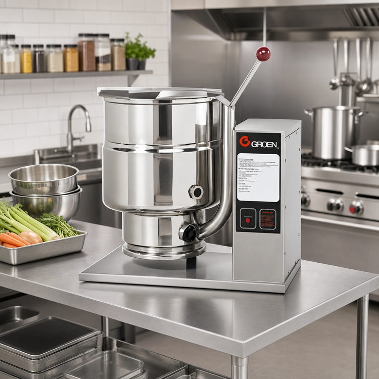 Product image #2 for Groen TDB-40C 40-Quart 2/3 Jacket Electric Tabletop Tilting Kettle