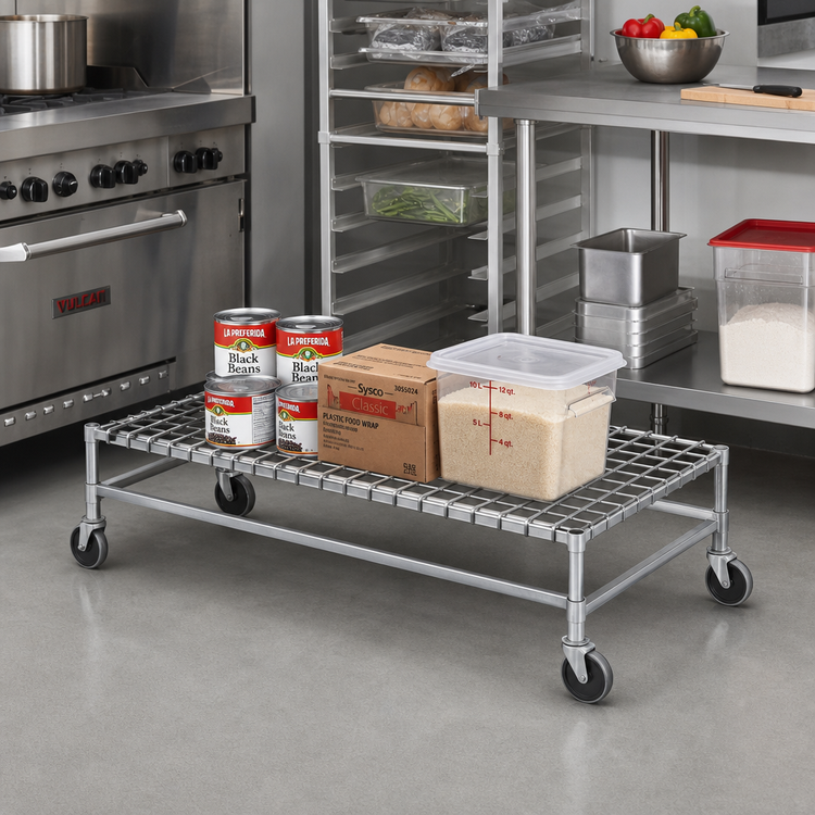 Product image #2 for EagleGard Mobile Wire Dunnage Rack, 48 x 18 x 14 Inches, 800 lb Capacity