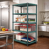 Thumbnail image #2 for Eagle QuadPLUS 5-Tier Stationary Starter Wire Shelving Unit, 48 x 18 x 74 Inches, Hybrid Epoxy Finish