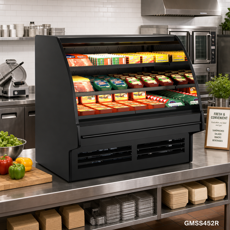 Product image #2 for Structural Concepts Fusion® Self-Service Countertop Refrigerated Merchandiser, 99-3/4 Inch Wide, Open Front, Remote Refrigeration