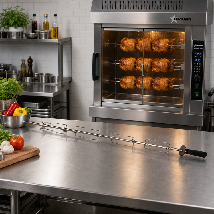 Product image #2 for Chicken Rotisserie Spit Skewer for Omcan 48195 Rotisserie Oven
