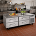 Thumbnail image #2 for Randell 48-Inch Self-Contained Refrigerated Chef Base with 2 Drawers, Left-Side Compressor