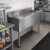 Thumbnail image #2 for CHOICE 48-Inch Freestanding Underbar Drainboard, 24-Inch Deep, Stainless Steel