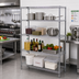 Thumbnail image #2 for Redipak 4-Tier Stationary Wire Shelving Unit, 48W x 18D x 63H, Chrome Finish