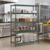 Thumbnail image #3 for Eagle Group Valu-Gard Double-Mat Wire Shelving Starter Unit, 4-Tier, 60W x 24D x 63H, Green Epoxy