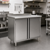 Thumbnail image #2 for Eagle Group Spec-Master 36-Inch x 30-Inch Stainless Steel Enclosed Work Table with Cabinet Base and Hinged Doors