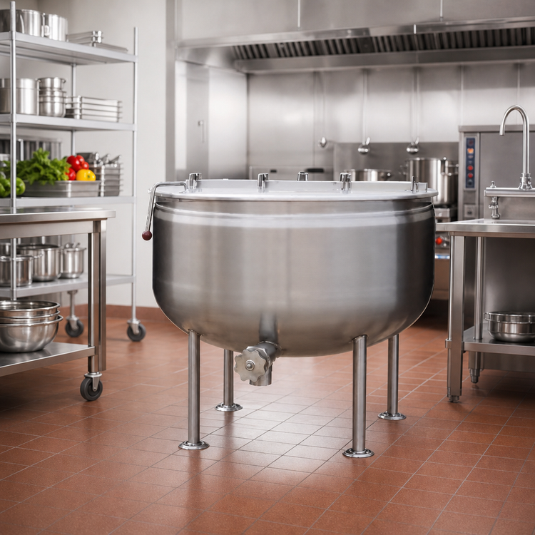 Product image #2 for Crown DL-80F 80 Gallon Direct Steam Full Jacketed Stationary Kettle