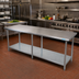 Thumbnail image #2 for BK Resources VTT-1884 84 Inch x 18 Inch Stainless Steel Work Table with Galvanized Undershelf