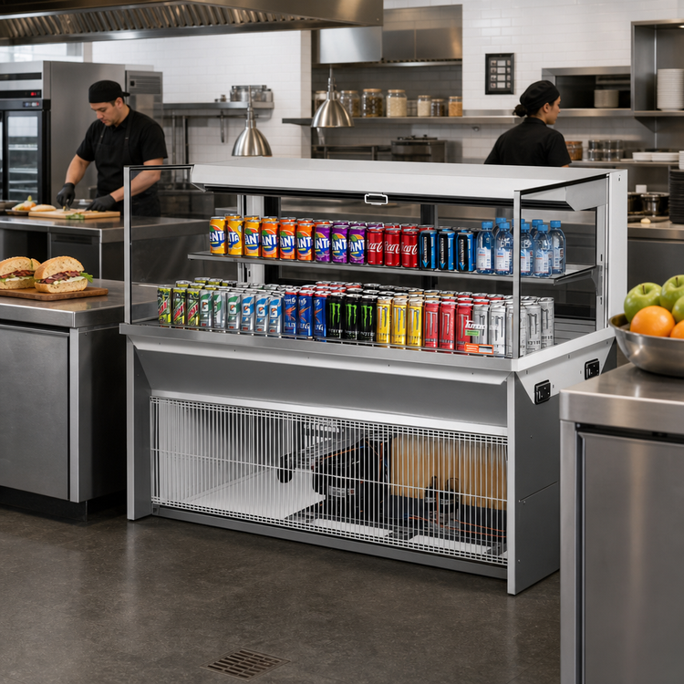 Product image #3 for Turbo Air 13 Cu. Ft. Low Profile Drop-In Horizontal Open Refrigerated Display Case