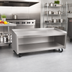 Thumbnail image #2 for La Rosa Mobile Open Cabinet Equipment Stand, 98 Inch L x 24 Inch D, 304 Stainless Steel