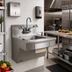 Thumbnail image #2 for John Boos Pro-Bowl ADA Wall-Mount Stainless Steel Hand Sink with Gooseneck Faucet, Soap/Towel Dispenser and 14 x 16 x 5 Inch Bowl