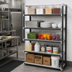 Thumbnail image #2 for Cambro Camshelving Elements XTRA 5-Tier Stationary Add-On Polymer Shelving Unit, 24 x 54 x 84 Inches, Speckled Gray