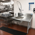 Thumbnail image #2 for BK Resources 72-Inch Straight Right-to-Left Soiled Dish Table with Pre-Rinse Sink and Faucet