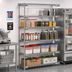 Thumbnail image #2 for Eagle Valu-Master 5-Tier Add-On Wire Shelving Unit, 72W x 21D x 86H, Pewter Gray Epoxy