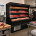 Thumbnail image #2 for Howard-McCray 32E Series 74-Inch Remote Meat Open Merchandiser with 3 Adjustable Shelves, Black, LED