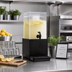 Thumbnail image #2 for Midnight Bamboo 1.5 Gallon Square Beverage Dispenser with Ice Chamber and Drip Tray