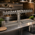 Thumbnail image #2 for Glastender 12-Faucet Countertop Pipe Tee Draft Dispensing Tower, Air-Cooled, Mirror Finish