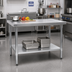 Thumbnail image #2 for Eagle Spec-Master Marine Series 30 x 24 Inch Stainless Steel Work Table with Adjustable Galvanized Undershelf
