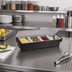 Thumbnail image #3 for Winco CCH-4 4-Compartment Black ABS Condiment Caddy with Lid and Removable Inserts