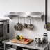 Thumbnail image #2 for John Boos Stallion 36-Inch Wall-Mount Stainless Steel Pot Rack Shelf with 3 Hooks