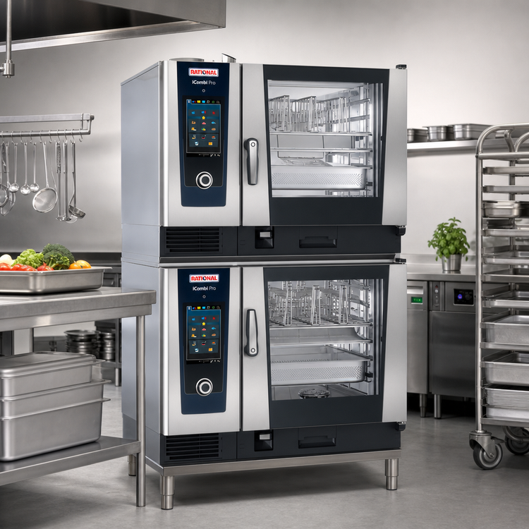 Product image #2 for RATIONAL iCombi Pro Double-Stack Full-Size Electric Combi Oven Set